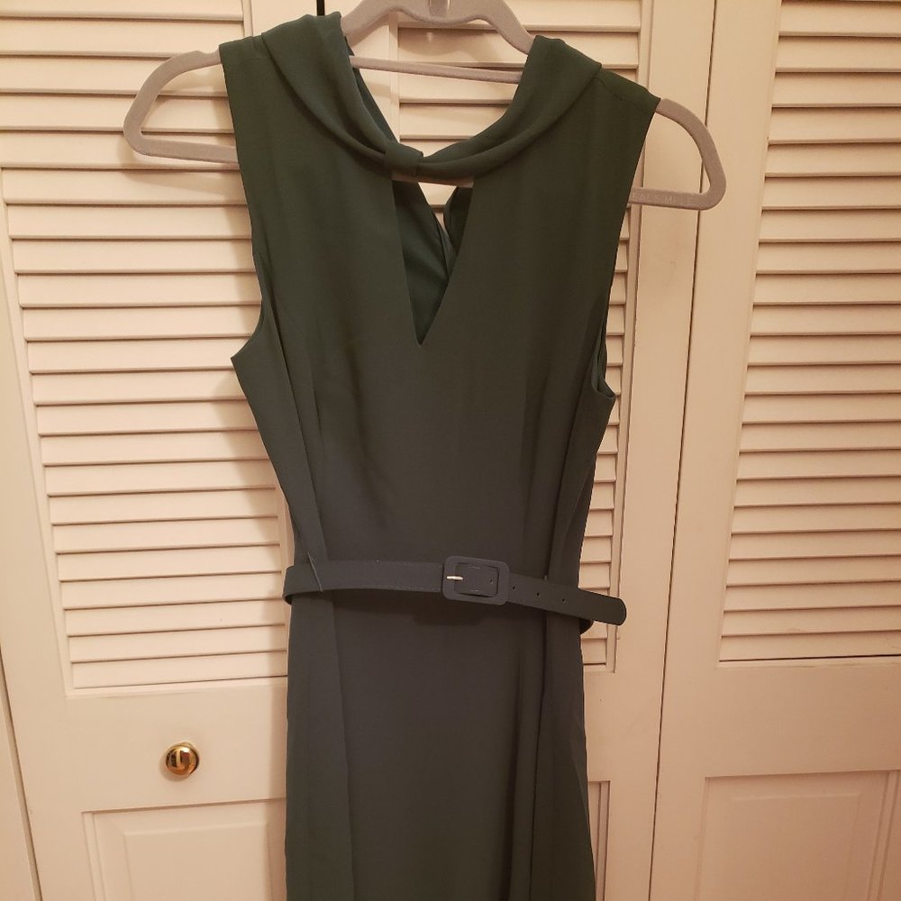 Modcloth Kelly Green Belted Dress